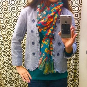 Gorgeous vibrant colored scarf!